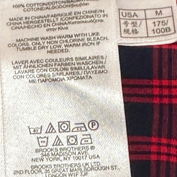 Men's Red/Black Checkered Brooks Brothers Button-Down Shirt (M) - Picture 5 of 6